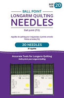 Ball Point Longarm Needles – Two Packages of 10 (20/125-FG, Ball Point)