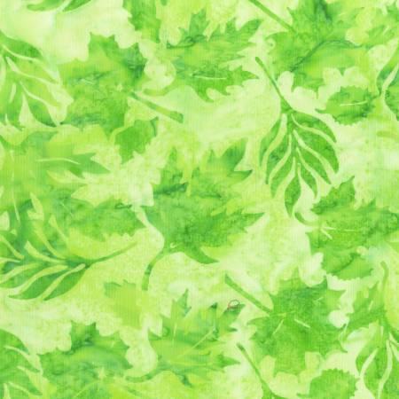 Nightshade Leaves Lime Yardage