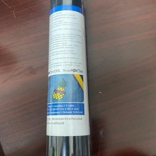 ScanNCut Heat Transfer Vinyl Black (11.8" x 36" Roll)