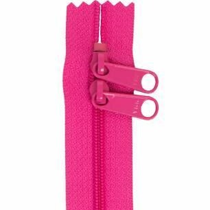 30" Handbag Zipper Double Slide Raspberry