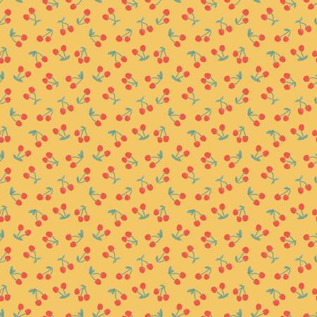 Sweet Picnic Cherry Daffodil Yardage