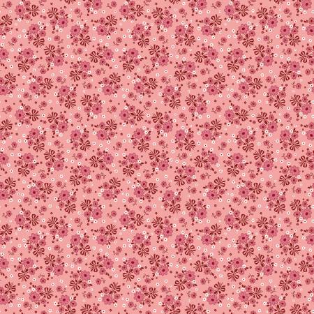 Calico Bouquet Coral Yardage