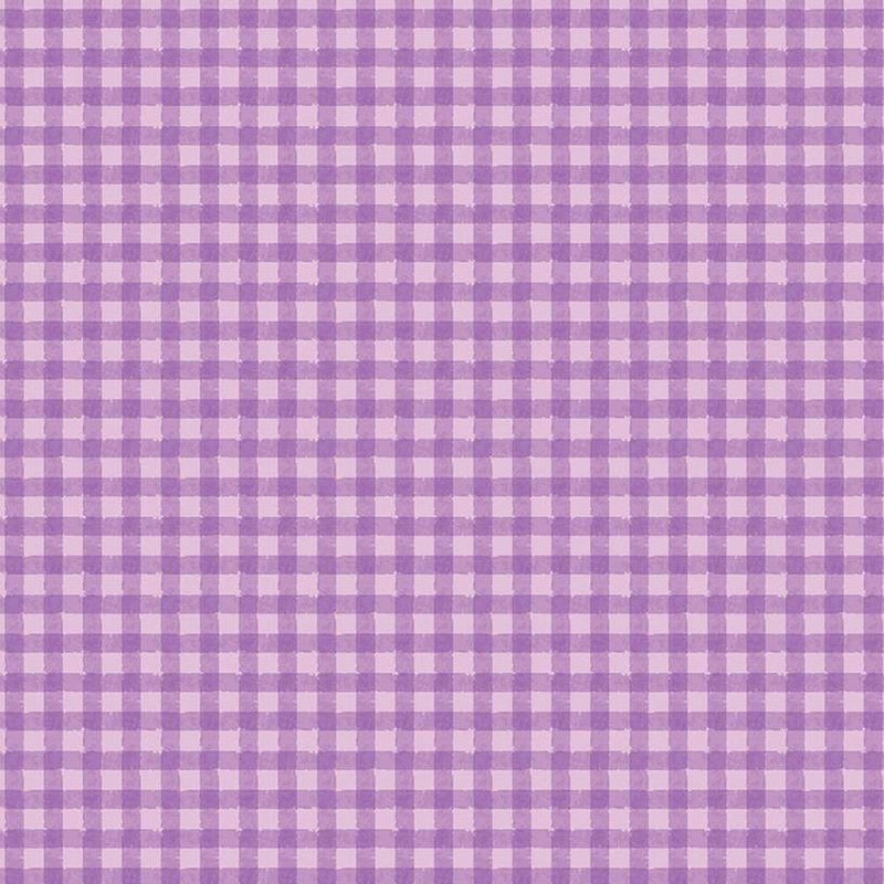 Strength in Lavender Gingham Lavender Yardage