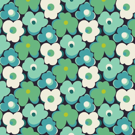 Eden Flower Bump Teal Yardage