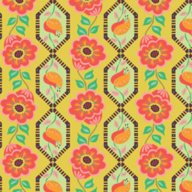 Kindred Sketches Linked Pineapple Yardage