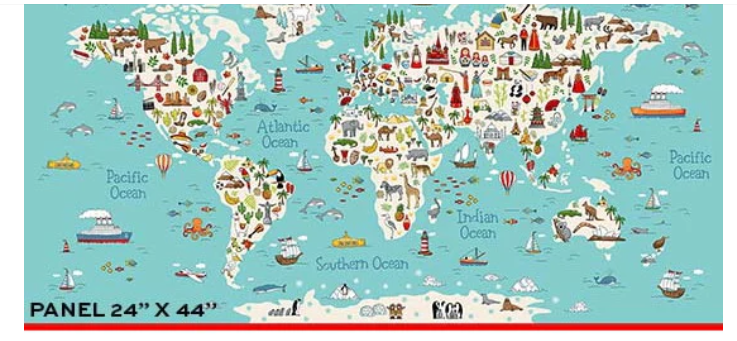 Around the World Map Panel