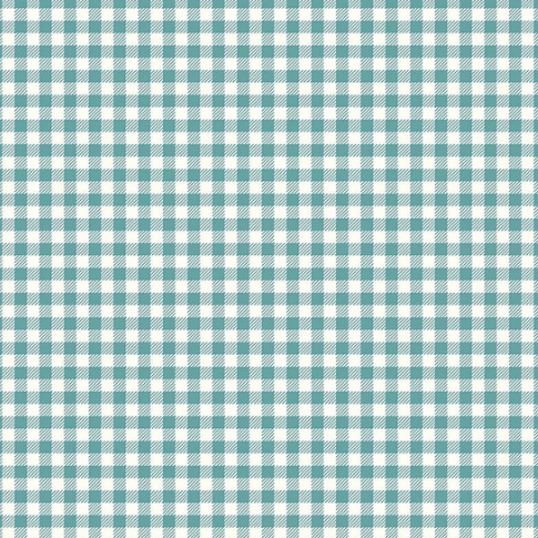 Bee Ginghams ReNae Teal Yardage