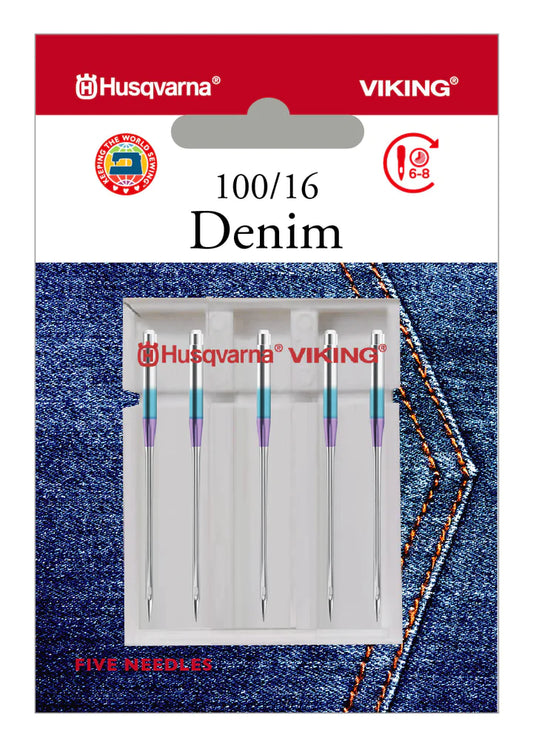 Husqvarna Viking Denim 100/16 Needle 5pk