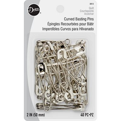 Curved Basting Pins 2" Nickel 40pc