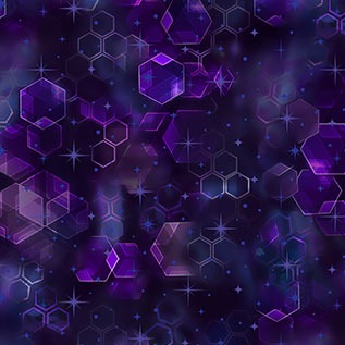 Night Vision Hexie Texture Purple Yardage