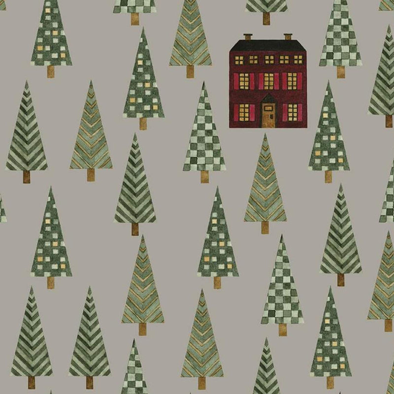 For the Love of Nature Trees Gray Yardage