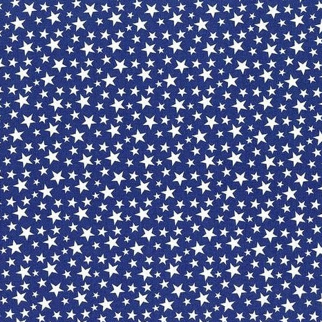 My Happy Place Tossed Little Stars Blue Yardage