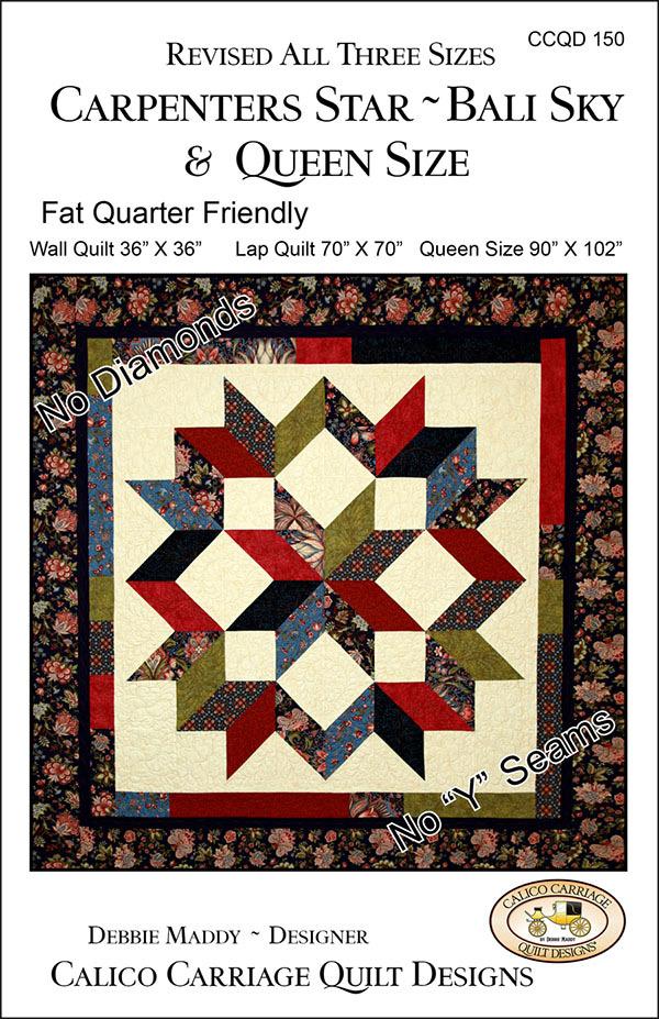 Carpenter's Star and Bali Sky Quilt Pattern