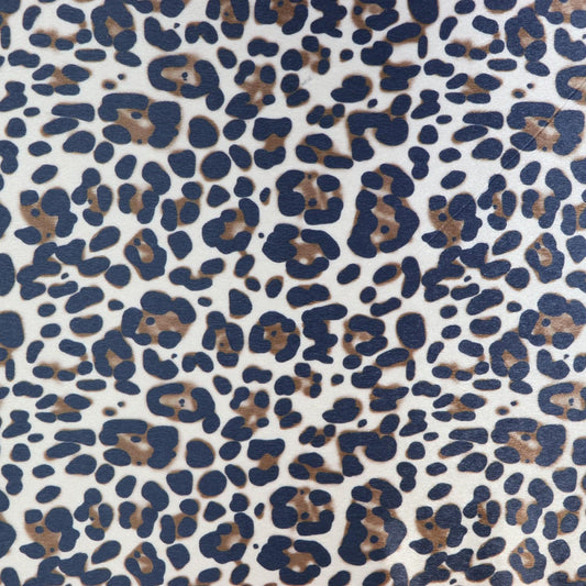 Leopard Charcoal Beige Faux Fur