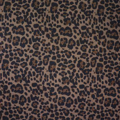 Leopard Charcoal Mocha Faux Fur 1/2-Yard