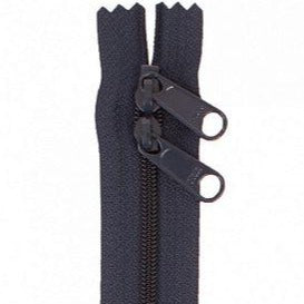 40" Handbag Zipper Double Slide Navy