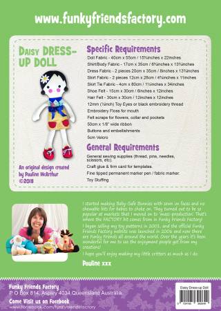 Daisy Dress Up Doll Pattern
