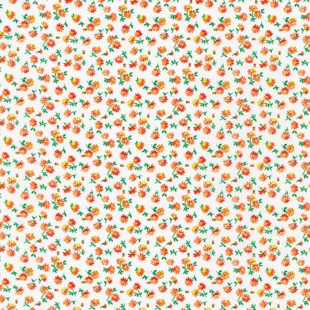 Flowerhouse 1930's Basics Daisies Red Yardage