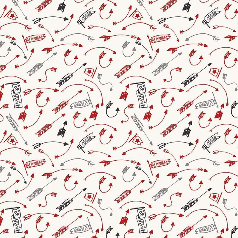 Into the Woods Crazy Arrows White Yardage