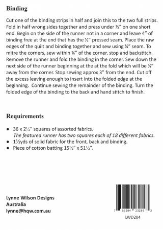 Runner Up Pattern LWD204