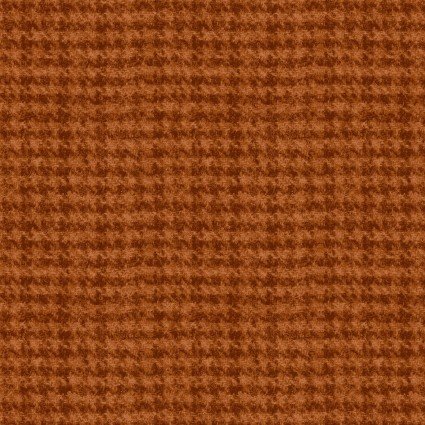 Woolies Flannel - Houndstooth - Orange - Yardage