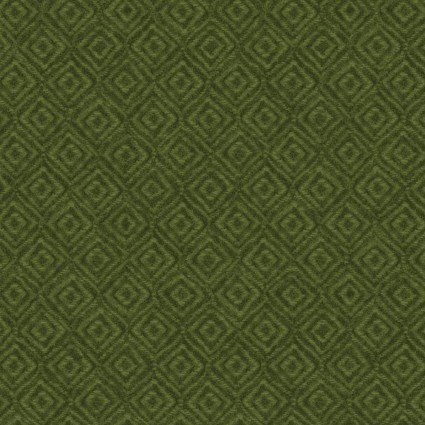 Woolies Flannel -On Point - Green Yardage