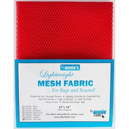Lightweight Mesh Fabric Atom Red (18" x 54")