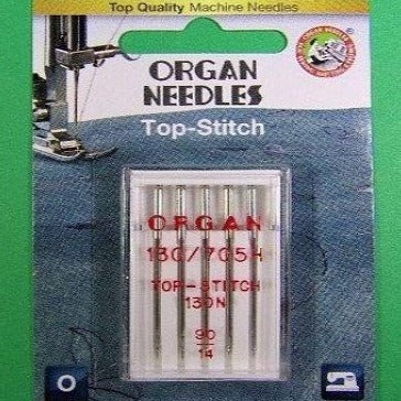 Needle Organ Top Stitch 90/14 Carded/5 Needles