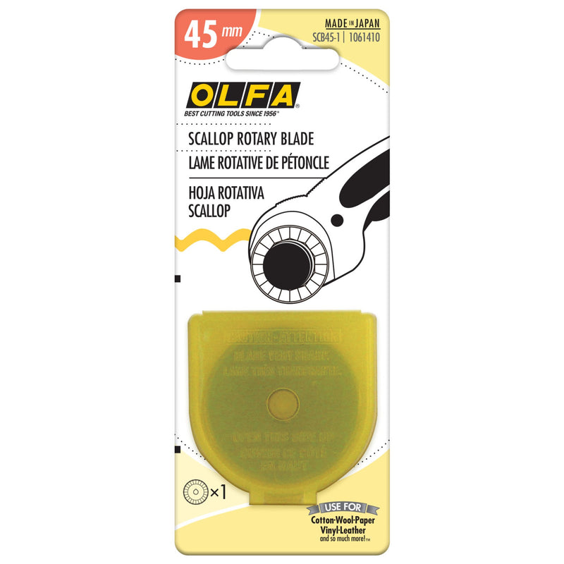Olfa 45mm Stainless Steel Scallop Blade