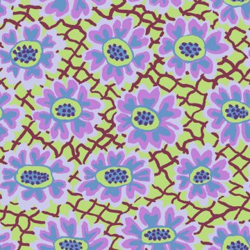 KFC Feb. '23 Flower Net Lime Yardage