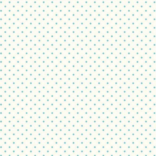 Riley Blake Fabrics by The RBD Designers Teal Swiss Dot on White Fabric C660 TEAL