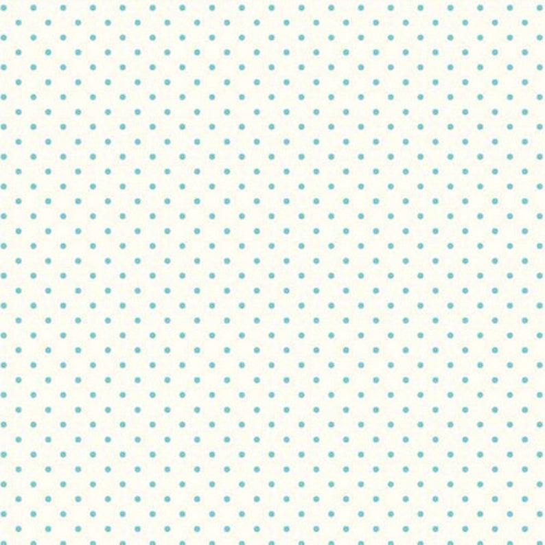 Riley Blake Fabrics by The RBD Designers Teal Swiss Dot on White Fabric C660 TEAL