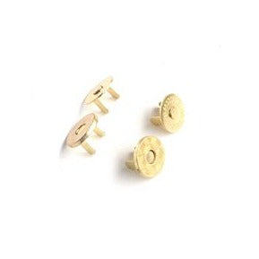 Two 1/2" Thin Extra Strong Magnetic Snaps Gold