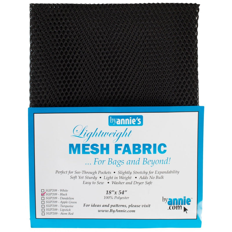 Lightweight Mesh Fabric Black (18" x 54")