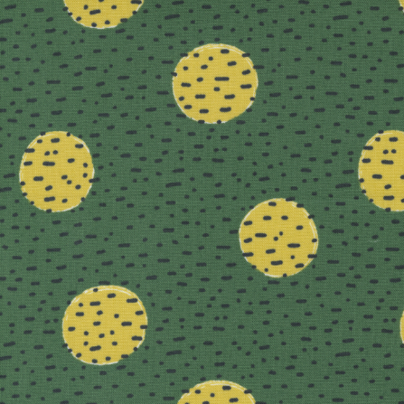 The Lookout Large Dot Circles on Dill Yardage