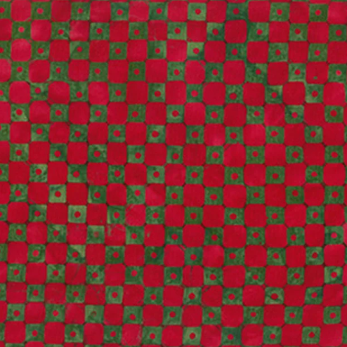 Winter Wonder Green Red Checkerboard Yardage