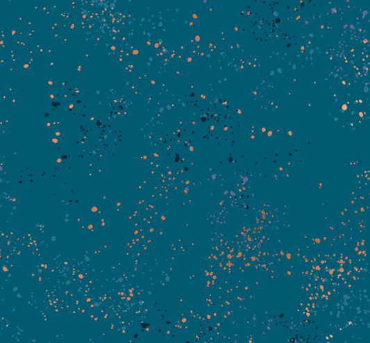 Speckled Metallic Teal Yardage