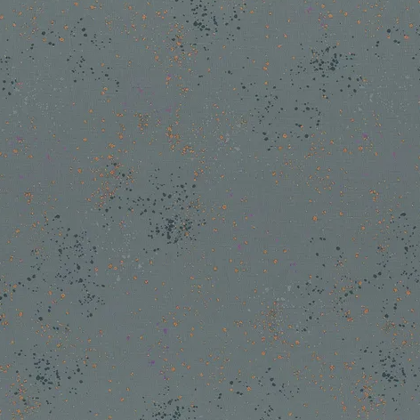 Speckled Metallic Blue Slate Yardage