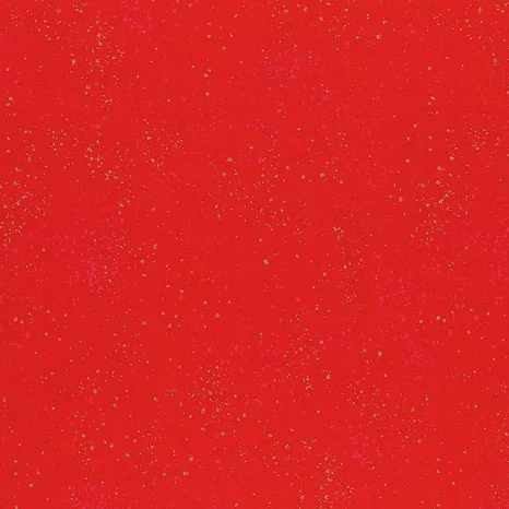 Speckled Metallic Scarlet Yardage
