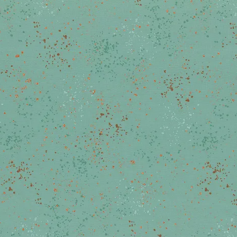 Speckled Metallic Turquoise Fabric