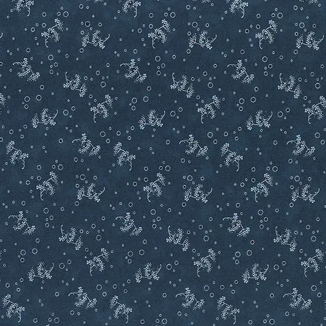 Starlight Gatherings Navy Queen Anne's Lace Yardage