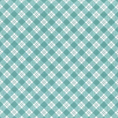 Bee Plaids Teal Scarecrow Yardage