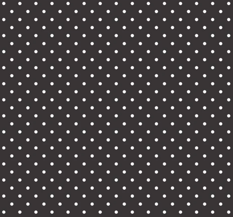 Swiss Dot White on Black Yardage