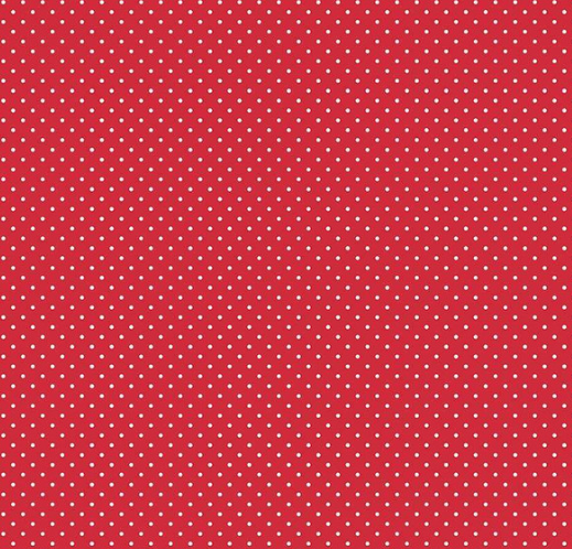 Swiss Dot White on Red Yardage