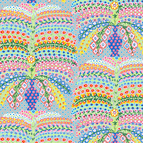 Kaffe: 85 and Fabulous Persian Vase Grey Yardage
