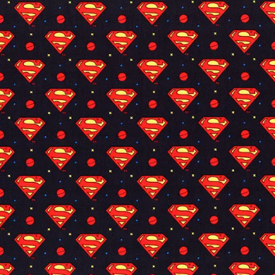 DC Comics Young DC Indigo Superman Logo Yardage