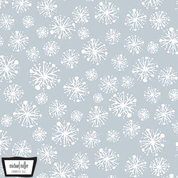 Most Wonderful Time of the Year Snow Drops Grey Yardage