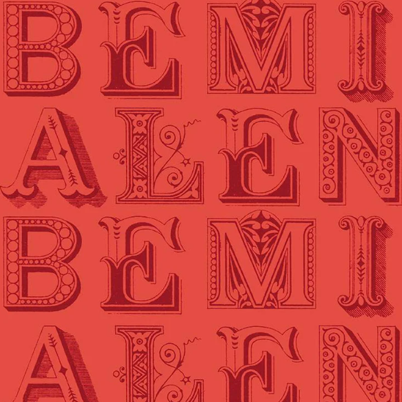 Be Mine Valentine Love Letters Red Yardage