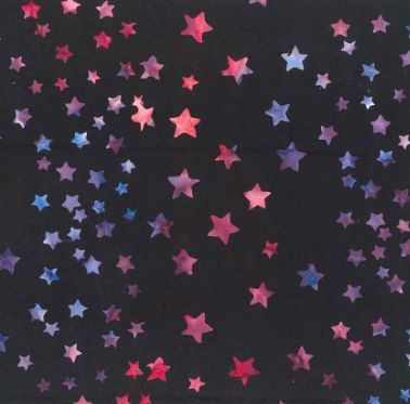 Banyan Bandana Multi Stars Black Yardage