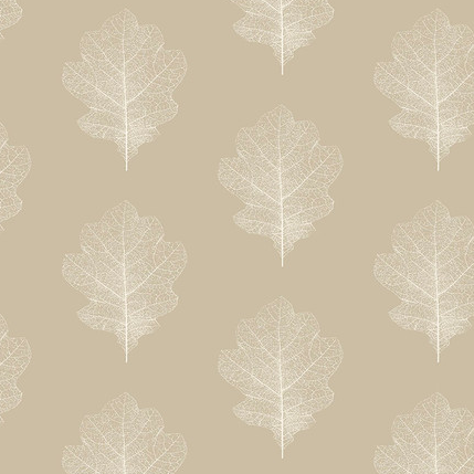 Woodland Blooms Oak Filigree Wheat Yardage